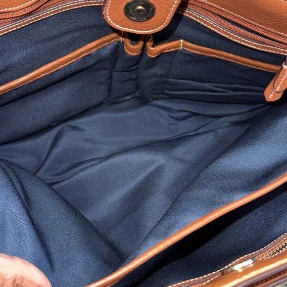 Cole Haan Brown Textured pebbled Leather work/everyday bag - Picture 6 of 13